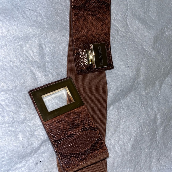 Ellen Tracy Snake Print Stretch Belt – L/XL - Picture 5 of 12